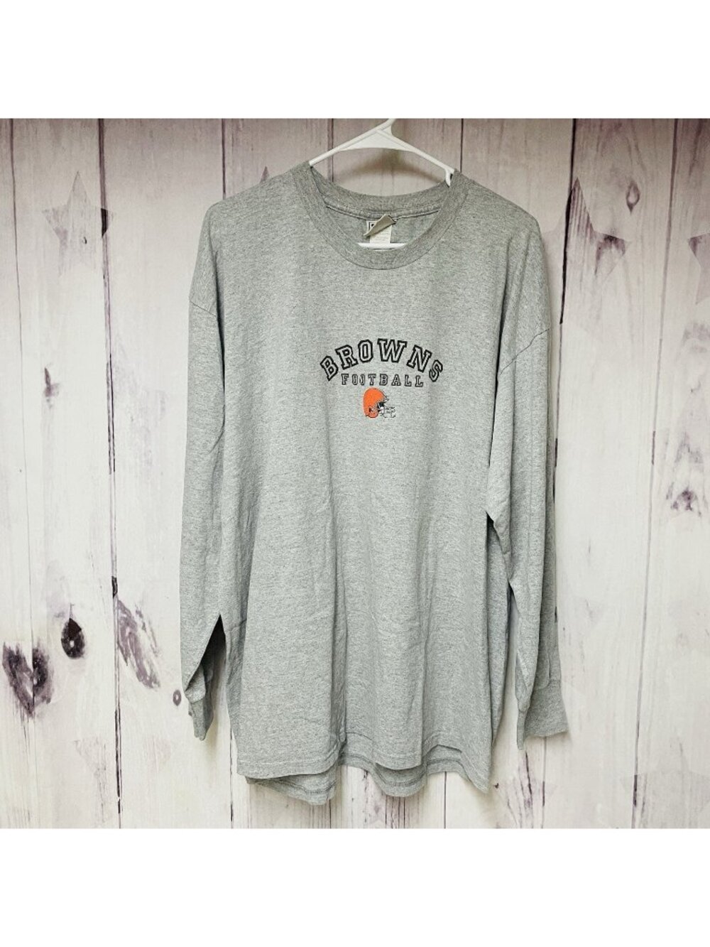 Vintage Lee Sport Cleveland Browns Size 2XL Shirt Long Sleeve Gray NFL